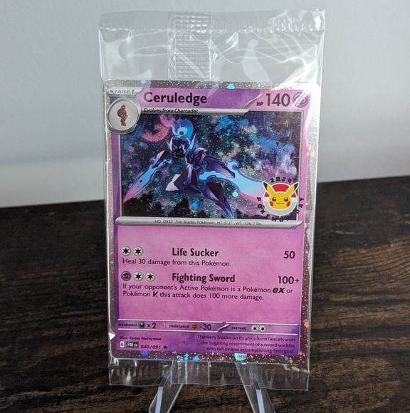 NEW SEALED Ceruledge Promo Card Paldean Fates Pokemon Day 2024 Holo Card - Picture 6 of 7